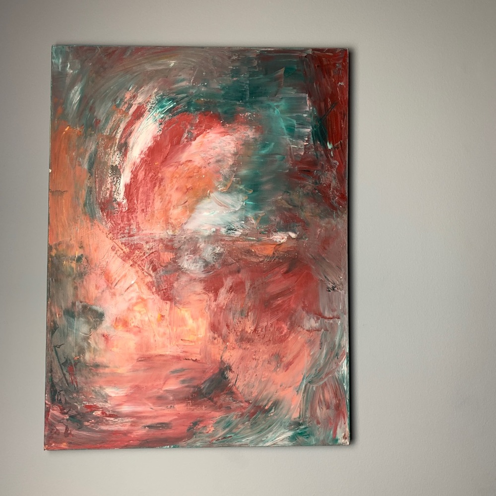 Abstract Painting Original Fading Star